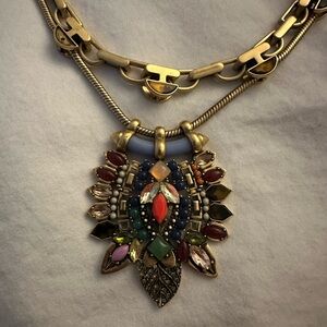 Elegant Stella & Dot Multicolor Pendant Necklace